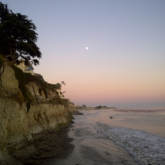Santa Barbara beach at sunset