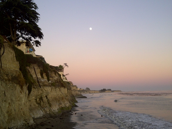 Santa Barbara beach at sunset